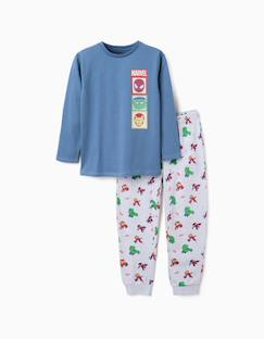 -Pyjama en coton à manches longues avec imprimés marvel