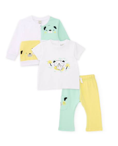 Ensemble en tricot trois pièces pour nouveau-né Blanc 1 - vertbaudet enfant 