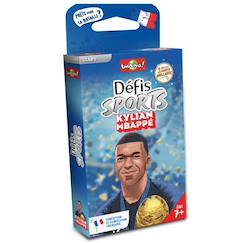 Jouet-Jeux de société-Jeux de cartes et cartes à collectionner-Jeu de cartes - défis sports - kylian mbappé  - dès 7 ans - 2 à 6 joueurs - fabriqué en france et éco-conçu