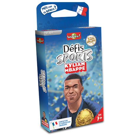 Jeu de cartes - défis sports - kylian mbappé  - dès 7 ans - 2 à 6 joueurs - fabriqué en france et éco-conçu Multicolore 1 - vertbaudet enfant 