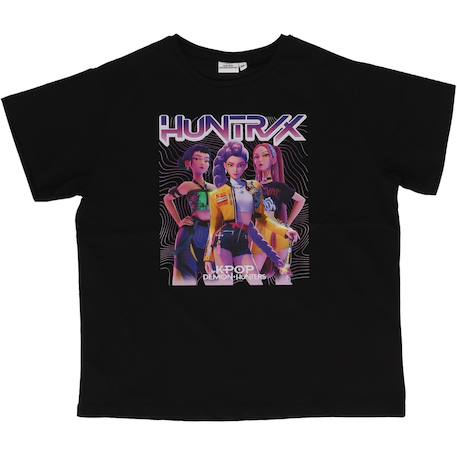 T-shirt 'k-pop demon hunters' manches courtes en coton Noir 1 - vertbaudet enfant 
