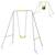 Portique balançoire évolutive - siège haut, accoudoirs, ceinture sécurité 5 points, barre protection - métal époxy Gris 1 - vertbaudet enfant 