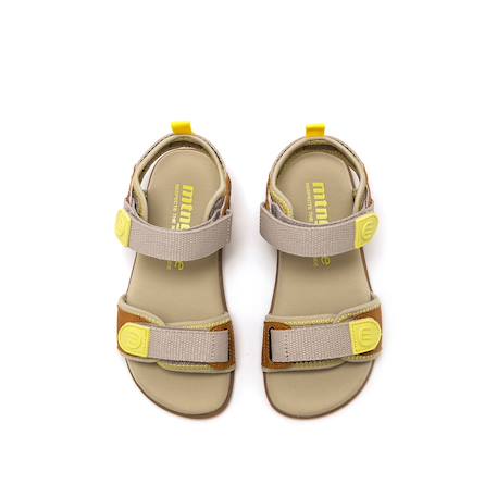 Sandales garçon synthétique fermeture adhésive barefoot Camel 2 - vertbaudet enfant 
