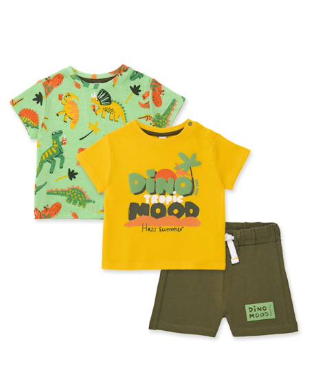 Ensemble garçon en maille trois pièces Vert 1 - vertbaudet enfant 
