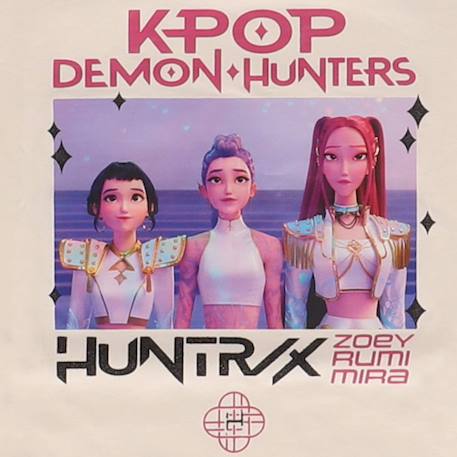 Pyjama 'k-pop demon hunters' manches courtes en coton Beige 4 - vertbaudet enfant 