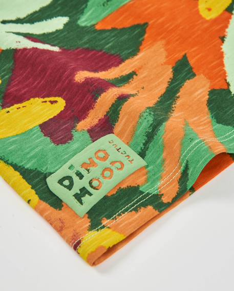 T-shirt garçon en maille avec imprimé intégral Vert 5 - vertbaudet enfant 