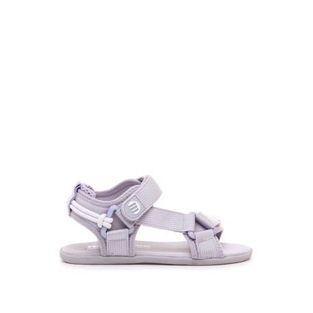 Sandales filles synthétique fermeture adhésive barefoot Pink+Purple+Verd clair 7 - vertbaudet enfant 