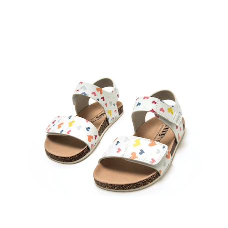 Sandales filles synthétique fermeture adhésive barefoot Multicolor+Rose+White 5 - vertbaudet enfant 