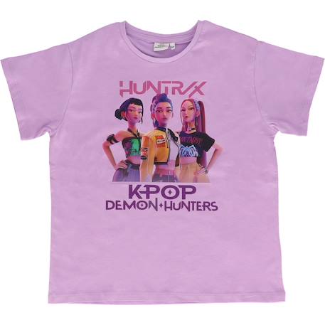 T-shirt 'k-pop demon hunters' manches courtes en coton Violet 1 - vertbaudet enfant 