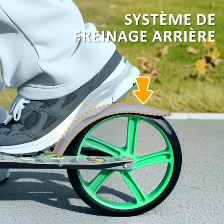 Trottinette pliable réglable enfant hip-hop style frein friction arrière métal Vert 6 - vertbaudet enfant 