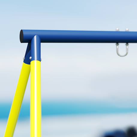Portique balançoire double 4 crochets acier max. 150 kg Bleu 4 - vertbaudet enfant 