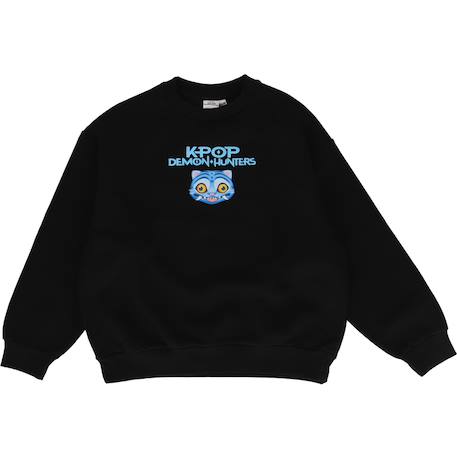 Sweat imprimé 'k-pop demon hunters' manches longues molletonné Noir 1 - vertbaudet enfant 