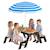 Table de pique-nique enfants - aiyaplay - avec parasol - 2 boîtes de rangement - bois - 3 à 6 ans - 113 x 95 x 160 cm - naturel Finition bois naturel 1 - vertbaudet enfant 