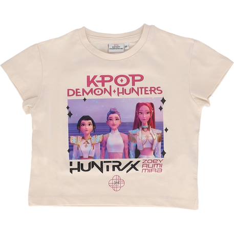 Pyjama 'k-pop demon hunters' manches courtes en coton Beige 3 - vertbaudet enfant 