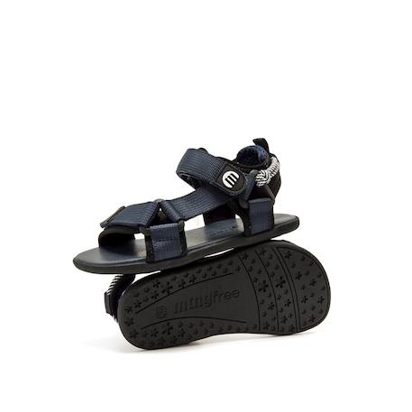 Sandales garçon synthétique fermeture adhésive barefoot Blue+Green 6 - vertbaudet enfant 