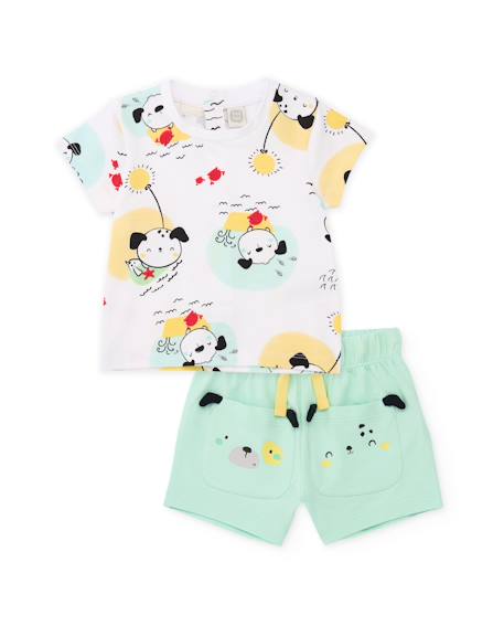 Ensemble en tricot pour nouveau-né avec poches sur le devant Blanc 1 - vertbaudet enfant 