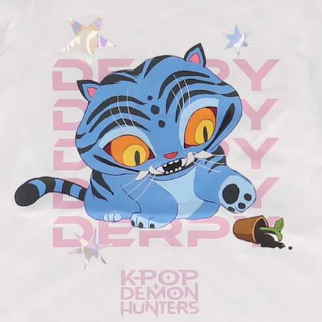 T-shirt 'k-pop demon hunters' manches courtes en coton Blanc 2 - vertbaudet enfant 
