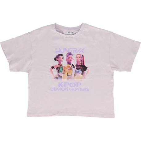 Fille-T-shirt, sous-pull-T-shirt 'k-pop demon hunters' manches courtes en coton