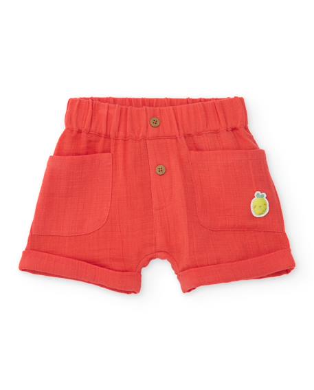 Ensemble en tricot pour nouveau-né à rayures Rouge 4 - vertbaudet enfant 