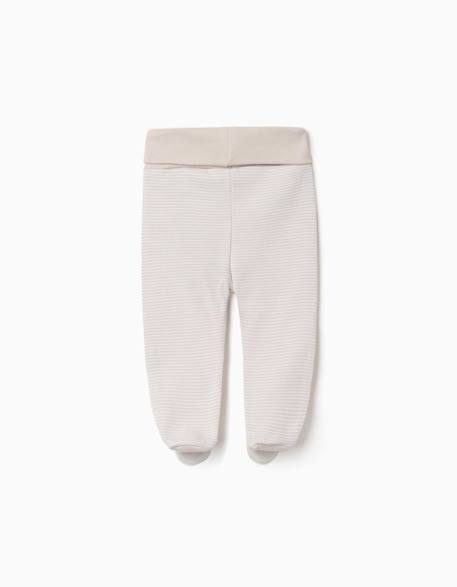 Lot de 3 pantalons à pieds en coton Blanc 2 - vertbaudet enfant 