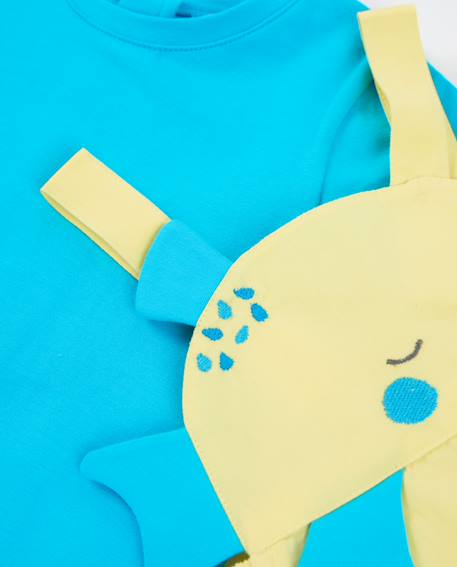 Ensemble en tricot pour nouveau-né avec applications en relief Jaune 6 - vertbaudet enfant 