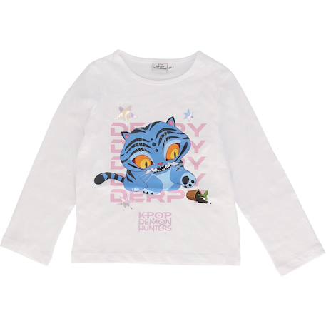 T-shirt 'k-pop demon hunters' manches courtes en coton Blanc 1 - vertbaudet enfant 