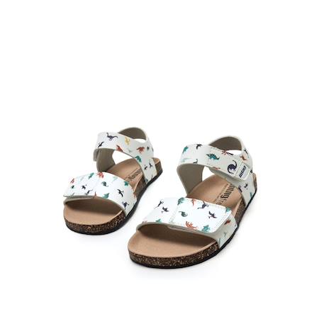Sandales filles synthétique fermeture adhésive barefoot Multicolor+Rose+White 16 - vertbaudet enfant 