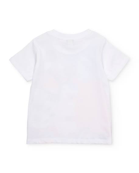 Ensemble pour garçon en maille avec grand imprimé Blanc 4 - vertbaudet enfant 
