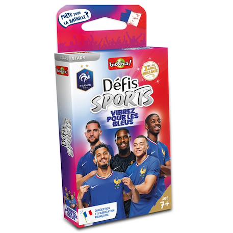 Jeu de cartes - défis sports - fédération française de football  - dès 7 ans - 2 à 6 joueurs - fabriqué en france et éco-conçu Multicolore 1 - vertbaudet enfant 