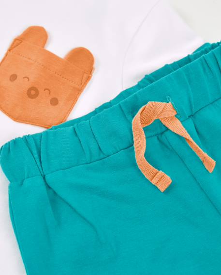 Ensemble tricot pour nouveau-né avec poche décorative Blanc 6 - vertbaudet enfant 
