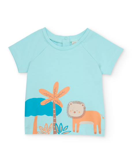 Ensemble en tricot pour nouveau-né avec imprimé lion Bleu 2 - vertbaudet enfant 