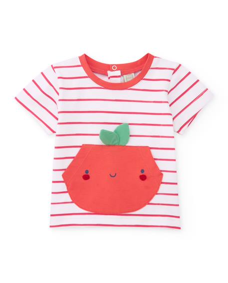 Ensemble en tricot pour nouveau-né à rayures Rouge 2 - vertbaudet enfant 