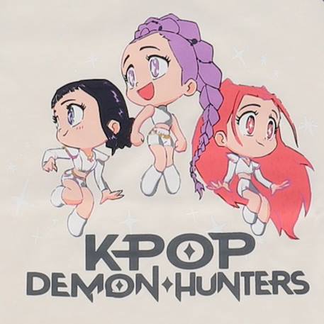 T-shirt 'k-pop demon hunters' manches longues raglan en coton Sable 3 - vertbaudet enfant 