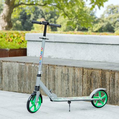 Trottinette pliable réglable enfant hip-hop style frein friction arrière métal Vert 2 - vertbaudet enfant 