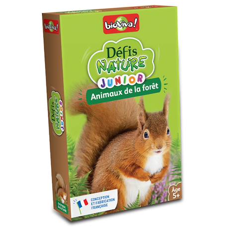 Jeu de cartes - défis nature junior - animaux de la forêt- dès 7 ans - 1 à 4 joueurs - fabriqué en france et éco-conçu Multicolore 1 - vertbaudet enfant 