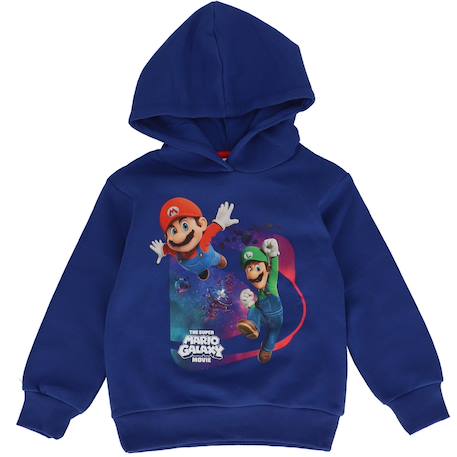 Sweat à capuche garçon 'mario' manches longues molletonné - vertbaudet enfant Garçon-Pull, gilet, sweat-Sweat à capuche garçon 'mario' manches longues molletonné