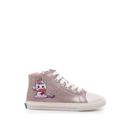 Sneakers filles synthétique fermeture éclair barefoot Pink 1 - vertbaudet enfant 