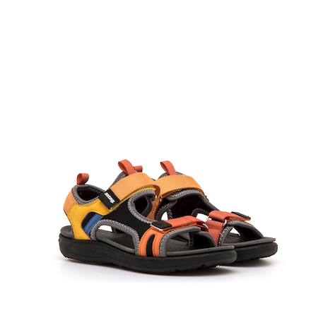 Sandales filles synthétique fermeture adhésive Fuchsia+Green+Orange 15 - vertbaudet enfant 