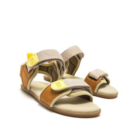 Sandales garçon synthétique fermeture adhésive barefoot Camel 6 - vertbaudet enfant 