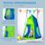 Balançoire nid d'oiseau ronde balançoire panier ø 1 x 1,8h m - tente amovible incluse - 4 anneaux inclus métal époxy oxford haute densité Vert 6 - vertbaudet enfant 