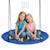 Balançoire nid d'oiseau ronde ø 110 cm 4 anneaux inclus bleu Bleu 1 - vertbaudet enfant 