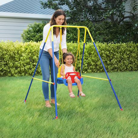 Balançoire évolutive 3 phases acier Bleu 2 - vertbaudet enfant 