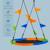 Balançoire nid d'oiseau ronde balançoire panier ø 100 cm 2 anneaux inclus métal époxy pp oxford haute densité drapeaux multicolores Multicolore 5 - vertbaudet enfant 