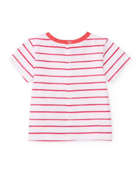 Ensemble en tricot pour nouveau-né à rayures Rouge 3 - vertbaudet enfant 