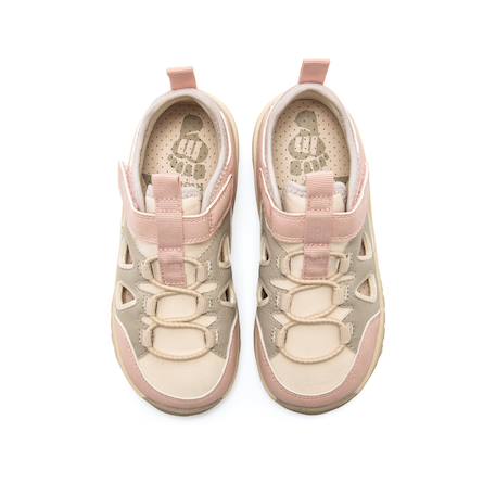 Sandales filles synthétique fermeture adhésive barefoot Rose mate 2 - vertbaudet enfant 