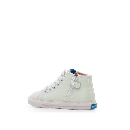 Sneakers filles synthétique fermeture éclair barefoot Grey+White 6 - vertbaudet enfant 