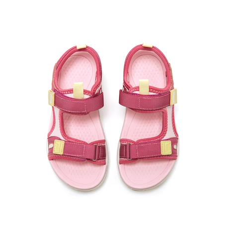 Sandales filles synthétique fermeture adhésive Fuchsia+Green+Orange 2 - vertbaudet enfant 