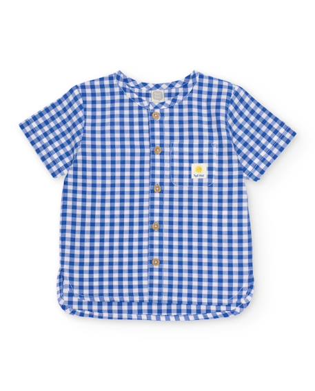 Ensemble pour nouveau-né en tissu tissé avec motif vichy Bleu 2 - vertbaudet enfant 