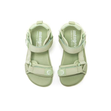 Sandales filles synthétique fermeture adhésive barefoot Pink+Purple+Verd clair 14 - vertbaudet enfant 