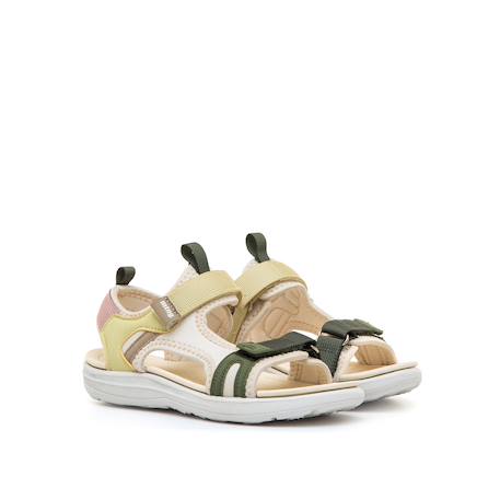 Sandales filles synthétique fermeture adhésive Fuchsia+Green+Orange 10 - vertbaudet enfant 